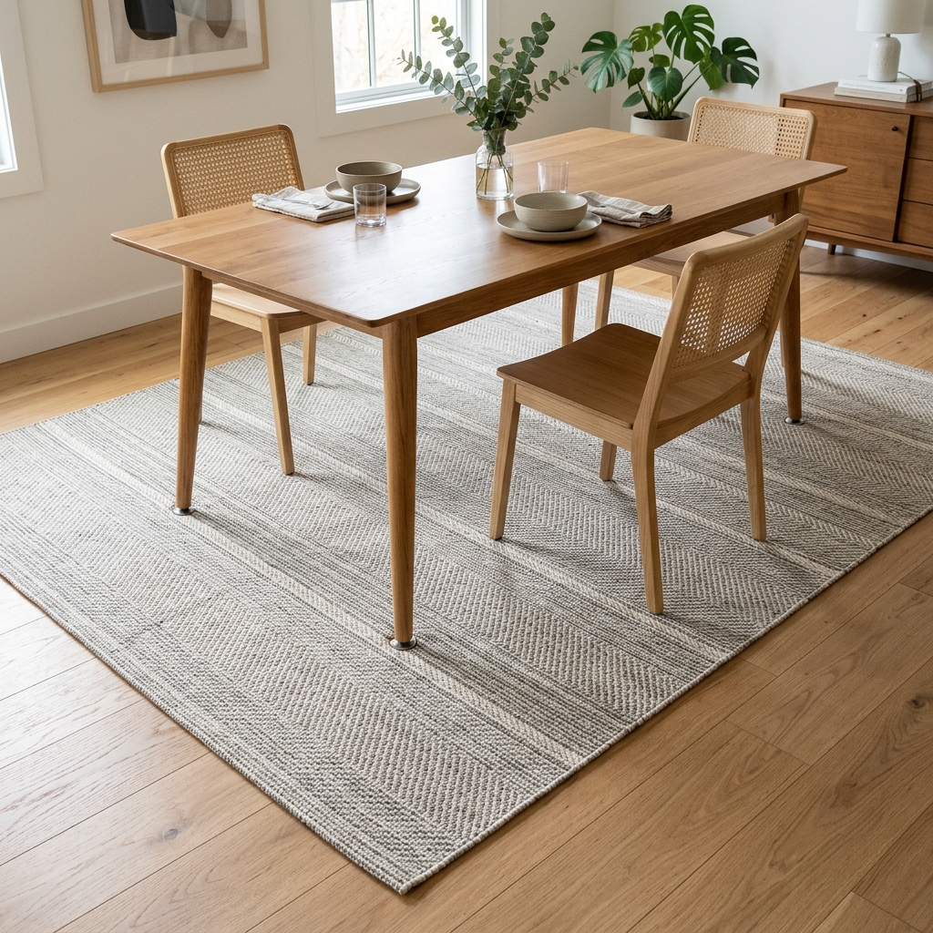 Flatweave Spill-Proof Washable 9x12 ft Dining Rug