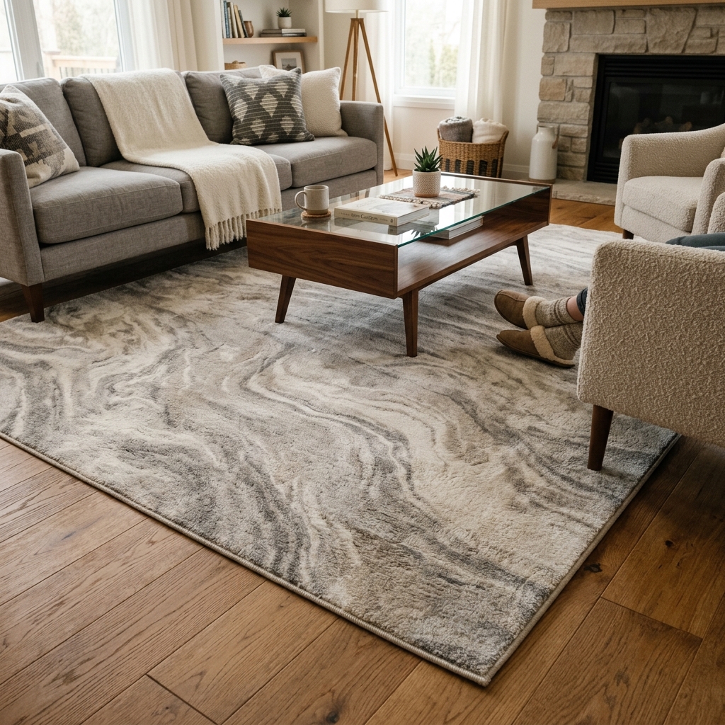 High-Traffic Stain Resistant Washable 10x14 ft Rug