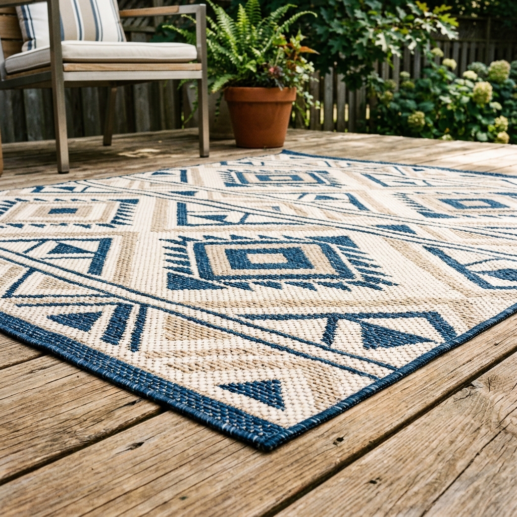 All-Weather UV-Resistant Outdoor 8x10 ft Rug
